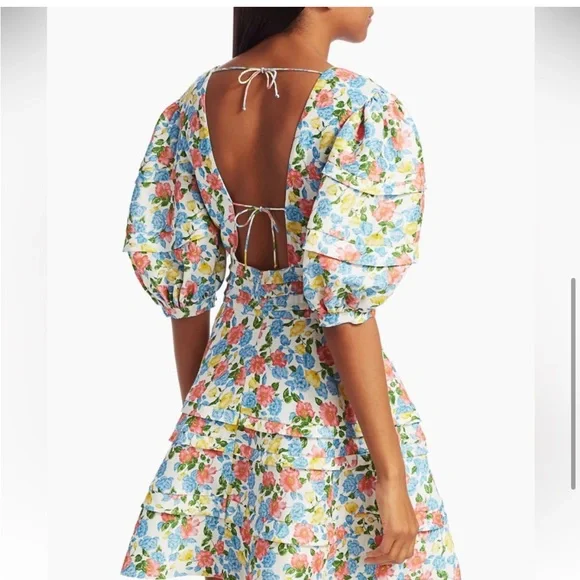 NEW WITH TAGS AMUR Avian Floral Mini Dress Size 12 - Picture 4 of 7